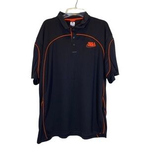 NSA Russell Athletics size XXL dri power performance polo shirt  black  orange